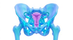 여성 해부학적 구조와 미학적 균형을 보여주는 3D 일러스트